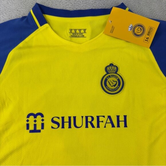 Cristiano Ronaldo NWT Kids Soccer Jersey, Shorts & Socks Sz 16 Al Nassar Soccer - Picture 12 of 16